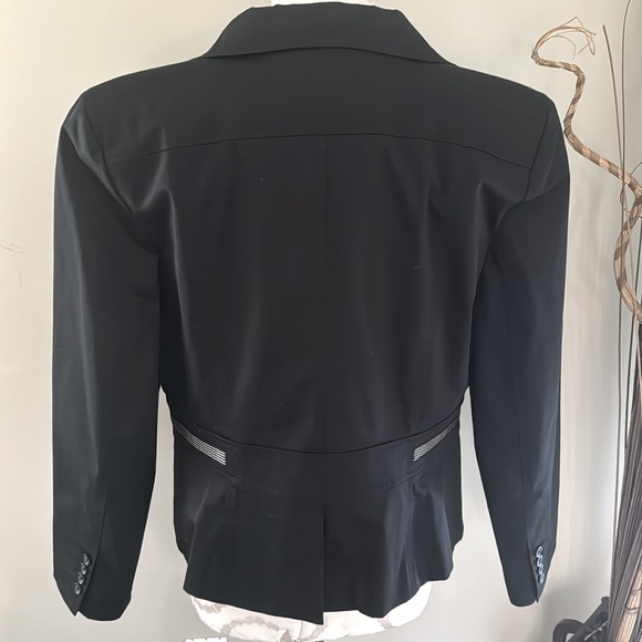 LOFT black jacket with one button and two simulated pockets size 14 - Picture 6 of 10